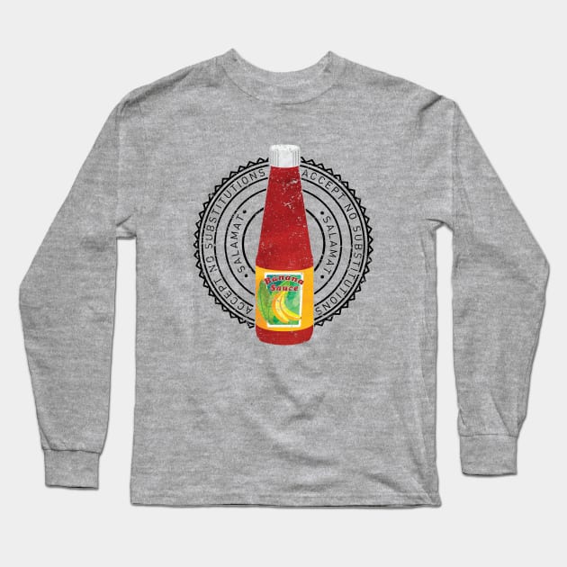 Banana Sauce Long Sleeve T-Shirt by Perpetual Brunch